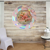 Plastic Round Pink and Silver TRAY Farmhouse Country Easter Decor VINTAGE EASTER BONNET Wall Art HAPPY EASTER Cottage Chic Victorian Decor Handmade Gift Idea &nbsp;- JAMsCraftCloset