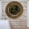 PLATE CHARGER GOLD EMBOSSED FLORAL PLASTIC ROUND DECOUPAGED Upcycled Repurposed Wall Art or Shelf Sitter MAKE IT HAPPEN Home Decor Wedding Gift - JAMsCraftCloset