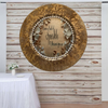 PLATE CHARGER GOLD EMBOSSED FLORAL PLASTIC ROUND DECOUPAGED Upcycled Repurposed Wall Art or Shelf Sitter LEAVE A TRAIL OF SPARKLE Home Decor Wedding Gift - JAMsCraftCloset