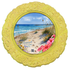 DIGITAL ROUND Graphic Design - HAPPIEST BY THE SEA - Beach Coastal Decor Wedding Gift HOME DECOR Sublimation Decoupage PNG SVG PDF JPEG Wall Art Shelf Sitter Gift Crafters Delight - JAMsCraftCloset