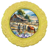 ROUND Digital Graphic Design HOUSE AND HORSES- Farm Scene Floral Wedding Gift First Home Sublimation Decoupage PNG SVG Country Farmhouse Home Kitchen Decor Wall Art Shelf Sitter Gift Crafters Delight - JAMsCraftCloset