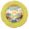 ROUND Digital Graphic Design GOOD MORNING Beach Scene Wedding Gift First Home Sublimation Decoupage PNG SVG Country Farmhouse Home Kitchen Coffee Bar Decor Decor Bathroom Wall Art Shelf Sitter Gift Crafters Delight - JAMsCraftCloset