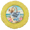 DIGITAL ROUND Graphic Design - ON BEACH TIME - Beach Coastal Decor Wedding Gift HOME DECOR Sublimation Decoupage PNG SVG PDF JPEG Wall Art Shelf Sitter Gift Crafters Delight - JAMsCraftCloset