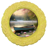 ROUND Digital Graphic Design LONELY BOAT WITH DEER AND FISH Decor Lake Scene With Animals First Home Sublimation Decoupage PNG SVG Country Farmhouse Home Decor Wall Art Shelf Sitter Gift Crafters Delight - JAMsCraftCloset