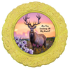 ROUND Digital Graphic Design HUNTERS ARE YOU LOOKING AT MY RACK Deer Decor Lake Scene With Animals First Home Sublimation Decoupage PNG SVG Country Farmhouse Home Decor Wall Art Shelf Sitter Gift Crafters Delight
