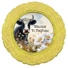 ROUND Digital Graphic Design WELCOME TO THE FARM Cow Dasies Wedding Gift First Home Sublimation Decoupage PNG SVG Country Farmhouse Home Kitchen Decor Wall Art Shelf Sitter Gift Crafters Delight - JAMsCraftCloset