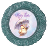ROUND DIGITAL Graphic Design CHICK WITH UMBRELLA - HAPPY EASTER Sublimation PNG SVG Country Farmhouse Home Decor Sign Shelf Sitter Wall Art Decor Wreath EASTER Design Gift Crafters Delight