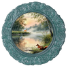 ROUND Digital Graphic Design HUNTERS AND FISHERMENS DELIGHT Lake Scene With Animals First Home Sublimation Decoupage PNG SVG Country Farmhouse Home Decor Wall Art Shelf Sitter Gift Crafters Delight - JAMsCraftCloset