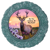 ROUND Digital Graphic Design HUNTERS ARE YOU LOOKING AT MY RACK Deer Decor Lake Scene With Animals First Home Sublimation Decoupage PNG SVG Country Farmhouse Home Decor Wall Art Shelf Sitter Gift Crafters Delight