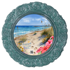 DIGITAL ROUND Graphic Design - HAPPIEST BY THE SEA - Beach Coastal Decor Wedding Gift HOME DECOR Sublimation Decoupage PNG SVG PDF JPEG Wall Art Shelf Sitter Gift Crafters Delight - JAMsCraftCloset