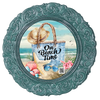 DIGITAL ROUND Graphic Design - ON BEACH TIME - Beach Coastal Decor Wedding Gift HOME DECOR Sublimation Decoupage PNG SVG PDF JPEG Wall Art Shelf Sitter Gift Crafters Delight - JAMsCraftCloset