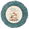 ROUND DIGITAL Graphic Design CHICK WITH HAT AND BUTTERFLIES - HAPPY EASTER Sublimation PNG SVG Country Farmhouse Home Decor Sign Shelf Sitter Wall Art Decor Wreath EASTER Design Gift Crafters Delight - JAMsCraftCloset