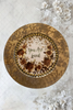 PLATE CHARGER GOLD EMBOSSED FLORAL PLASTIC ROUND DECOUPAGED Upcycled Repurposed Wall Art or Shelf Sitter YOU ARE LOVED Home Decor Wedding Gift - JAMsCraftCloset