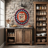Plastic Round Star TRAY Farmhouse Country Patriotic AMERICA - LOVE IT OR LEAVE IT Wall Art HAPPY FOURTH OF JULY Cottage Chic Victorian Decor Handmade Gift Idea &nbsp;- JAMsCraftCloset