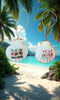 SCALLOP SEASHELL CHRISTMAS ORNAMENT- Shell FLAMINGO Christmas Ornaments SET 3 - BEACH COASTAL DECOR - Handmade Hand Painted DECOUPAGED Repurposed Upcycled Gift SET OF 2 Ornaments - JAMsCraftCloset