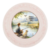 ROUND Digital Graphic Design PERFECT SUMMER DAY Little Boy and Dog Fishing First Home Sublimation Decoupage PNG SVG Country Farmhouse Home Decor Wall Art Shelf Sitter Gift Crafters Delight - JAMsCraftCloset