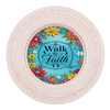 ROUND Digital Graphic Design - WALK BY FAITH VIBRANT FLORAL BLUE BACKGROUND - Wedding Gift HOME DECOR Sublimation Decoupage PNG SVG PDF JPEG Country Farmhouse Wall Art Shelf Sitter Gift Crafters Delight - JAMsCraftCloset