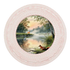 ROUND Digital Graphic Design HUNTERS AND FISHERMENS DELIGHT Lake Scene With Animals First Home Sublimation Decoupage PNG SVG Country Farmhouse Home Decor Wall Art Shelf Sitter Gift Crafters Delight - JAMsCraftCloset