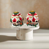 Shelf Sitters SANTA CANDLESTICK HOLDERS Set of 2 Ceramic Vintage Holiday Decoration Christmas Decor Gift Idea - JAMsCraftCloset