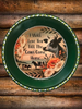 Pie Pan Forrest Green LOVE YOU TILL THE COWS COME HOME Farmhouse Country Cows Wall Art Handmade Hand Painted Repurposed Upcycled Gift Idea Crafters Delight {{ JAMsCraftCloset }}