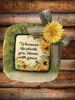 Dollar Tree CLEAR SQUARE Plastic PLATE Farmhouse Country Wall Art Sunflower Design WHEREVER LIFE PLANTS YOU Handmade Gift Idea Crafters Delight {{ JAMsCraftCloset }}