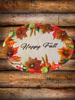 Hard Plastic OVAL TRAY Farmhouse Country Leaves, Acorns, Wheat Wall Art HAPPY FALL Cottage Chic Victorian Decor Handmade Gift Idea {{ JAMsCraftCloset }}