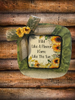 Dollar Tree CLEAR SQUARE Plastic PLATE Farmhouse Country Wall Art Sunflower Design WILD LIKE A FLOWER WARM LIKE THE SUN Handmade Gift Idea Crafters Delight {{ JAMsCraftCloset }}