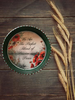 Cake Pan Forrest Green WE ARE THE PERFECT BLEND OF PASSION AND PEACE Farmhouse Country Forrest and Pink Roses Wall Art Handmade Hand Painted Repurposed Upcycled Gift Idea Crafters Delight {{ JAMsCraftCloset }}