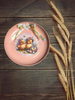 Hard Plastic Bowl Pink With CHICKS With EGG BASKET Farmhouse Country EASTER Decor Wall Art Handmade Hand Painted Repurposed Upcycled Gift Idea {{ JAMsCraftCloset }}
