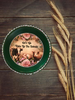 Pie Pan Forrest Green LETS WAKE UP THE ANIMALS Farmhouse Country Cow Pig Lamb Wall Art Handmade Hand Painted Repurposed Upcycled Gift Idea Crafters Delight {{ JAMsCraftCloset }}