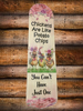 FAN BLADE Upcycled Repurposed CHICKENS ARE LIKE POTATO CHIPS Lake House Sign Farmhouse Country Home Cabin Wall Art Decor Gift - JAMsCraftCloset