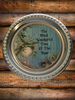 TRAY SHINY SILVER PLASTIC ROUND Decoupaged Hand Painted Upcycled Repurposed Wall Art THE MOST WONDERFUL TIME OF THE YEAR Home Decor Christmas Wall Art Gift - JAMsCraftCloset