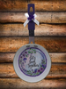 Frying Pan MINI Purple Lilac Lavender LETS COOK TOGETHER Farmhouse Country KITCHEN Wall Art Handmade Hand Painted Decoupaged Repurposed Upcycled Gift Idea Crafters Delight