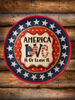 Plastic Round Star TRAY Farmhouse Country Patriotic AMERICA - LOVE IT OR LEAVE IT Wall Art HAPPY FOURTH OF JULY Cottage Chic Victorian Decor Handmade Gift Idea &nbsp;- JAMsCraftCloset