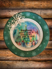 PLATE PLASTIC ROUND Christmas DECOUPAGED Upcycled Repurposed Wall Art or Shelf Sitter HAPPINESS DOESN'T RESULT IN WHAT WE GET Holiday Home Decor Gift - JAMsCraftCloset