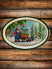 Hard Plastic OVAL TRAY Farmhouse Country Home Decor FARM FRESH SANTA Wall Art Cottage Chic Decor Kitchen Decor Victorian Christmas Holiday Decor Handmade Gift Idea &nbsp;- JAMsCraftCloset