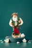 Fishing Santa With Pole and Book Under Arm Paper Mache and Ceramic Vintage Holiday Decoration Christmas Decor Gift Idea - JAMsCraftCloset