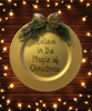 Dollar Tree Plastic Gold CHARGER PLATE Christmas Holiday Wall Art BELIEVE IN THE MAGIC OF CHRISTMAS Handmade Gift Idea Crafters Delight - JAMsCraftCloset