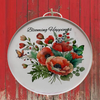 Galvanized Metal Round Bucket-Pail Farmhouse Country Wall Art or Shelf Sitter BLOOMING HAPPINESS- POPPIES Handmade Gift Idea &nbsp;- JAMsCraftCloset