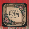 SQUARE METAL TRAY Kitchen Wall Art Shelf Sitter IN THIS KITCHEN WE DANCE Handmade Decoupage Upcycled Gift Idea - JAMsCraftCloset