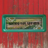 TRAY GREEN Plastic Rectangle Decoupaged Hand Painted Upcycled Repurposed Wall Art SPRING HAS SPRUNG Home Decor Decor Wall Art Gift - JAMsCraftCloset