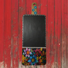 Wood Cutting Board Hand Painted Decoupaged Vibrant Floral CHALKBOARD Wall Art Kitchen Office Decor Gift Idea Repurposed Upcycled - JAMsCraftCloset