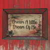 TRAY GRAY METAL Rectangle Decoupaged Hand Painted Upcycled Repurposed Wall Art DREAM A LITTLE DREAM OF ME Home Decor Decor LOVE Wall Art Gift - JAMsCraftCloset