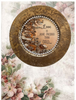 PLATE CHARGER GOLD EMBOSSED FLORAL PLASTIC ROUND DECOUPAGED Upcycled Repurposed Wall Art or Shelf Sitter LOVE IS MORE PRECIOUS THAN GOLD Home Decor Wedding Gift - JAMsCraftCloset