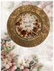PLATE CHARGER GOLD EMBOSSED FLORAL PLASTIC ROUND DECOUPAGED Upcycled Repurposed Wall Art or Shelf Sitter YOU ARE LOVED Home Decor Wedding Gift - JAMsCraftCloset