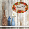 Hard Plastic OVAL TRAY Farmhouse Country Leaves, Acorns, Wheat Wall Art HAPPY FALL Cottage Chic Victorian Decor Handmade Gift Idea {{ JAMsCraftCloset }}