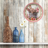 Metal Round TRAY Farmhouse Country EASTER BUNNY IN PAIL Wall Art HAPPY EASTER Cottage Chic Victorian Decor Handmade Gift Idea {{ JAMsCraftCloset }}