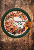 Metal Round TRAY Farmhouse Country Pumpkins Leaves and Floral Wall Art HAPPY FALL Y'ALL Handmade Gift Idea {{ JAMsCraftCloset }}