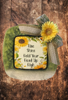 Dollar Tree CLEAR SQUARE Plastic PLATE Farmhouse Country Wall Art Sunflower Design RISE SHINE HOLD YOUR HEAD UP HIGH Handmade Gift Idea Crafters Delight {{ JAMsCraftCloset }}