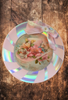 Plastic Round Pink and Silver TRAY Farmhouse Country Easter Decor VINTAGE EASTER BONNET Wall Art HAPPY EASTER Cottage Chic Victorian Decor Handmade Gift Idea &nbsp;- JAMsCraftCloset
